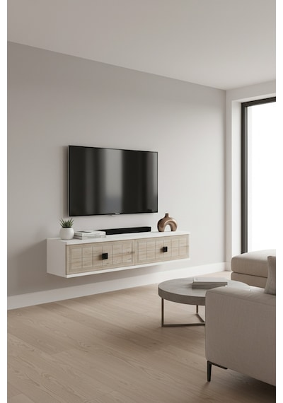 Tda1205bt Yuka Duvara Montaj Tv Sehpası Beyaz-traverten 120cm Beyaz - Traverten Tda1205bt Yuka Duvara Montaj Tv Sehpası Beyaz-traverten 120cm Beyaz - Traverten