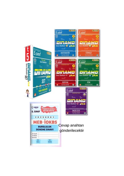 Tonguç Akademi 5. Sınıf Dinamo Soru Bankası Set + Bursluluk Deneme Sınavı