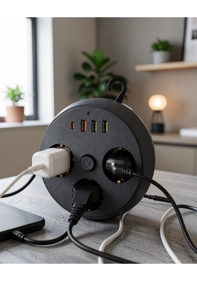 Çoklu Priz 3 Priz 3 Usb Type-c 2 Metre Kablo Uczzzsargılıakımkoruma3395-4 0