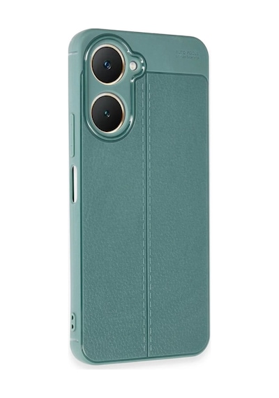 Vivo Y18 Uyumlu Kılıf Auto Focus Kapak - Koyu Yeşil