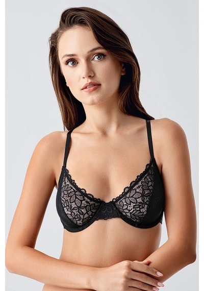 New Bra 34-8410 Telli Desteksiz Sütyen siyah