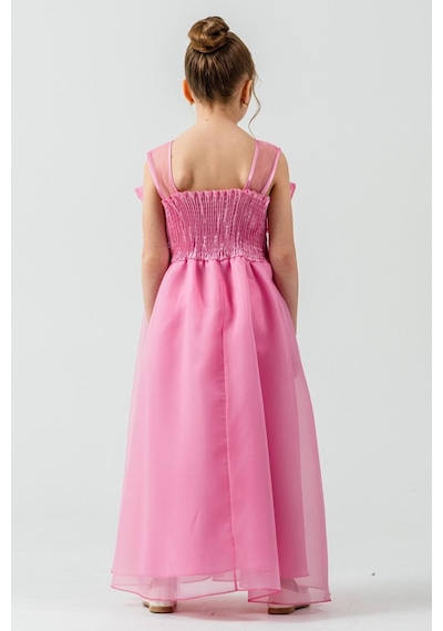 Mnk Baby & Kids Kız Çocuk Organze Tül Çiçek Ve Fiyonk Detaylı Gipe Sırtlı Prenses Abiye Elbise M00800 Pembe Mnk Baby & Kids Kız Çocuk Organze Tül Çiçek Ve Fiyonk Detaylı Gipe Sırtlı Prenses Abiye Elbise M00800 Pembe