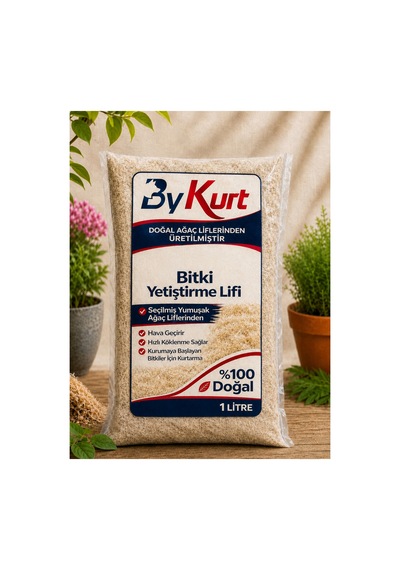 Bitki Yetiştirme Lifi 1 Litre Doğal Ağaç Liflerinden Üretilmiş Saksı, Orkide, Fide Ve Tohum Çimlendirme İçin Bitki Bakım Lifi 1 L