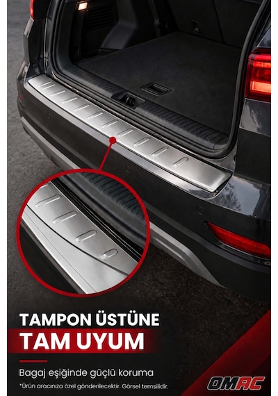 Hyundai Tucson Iv 2022-2027 Uyumlu Krom Arka Tampon Eşiği Paslanmaz Çelik Taşlı Mat