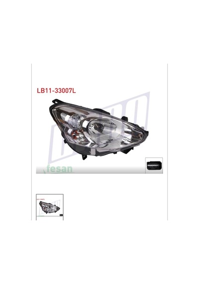Peugeot Partner 2012-2014 Sol Motorlu Far