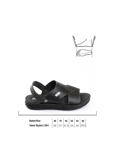 Gezer 12481 Yazlık Erkek Terlik Sandalet Siyah