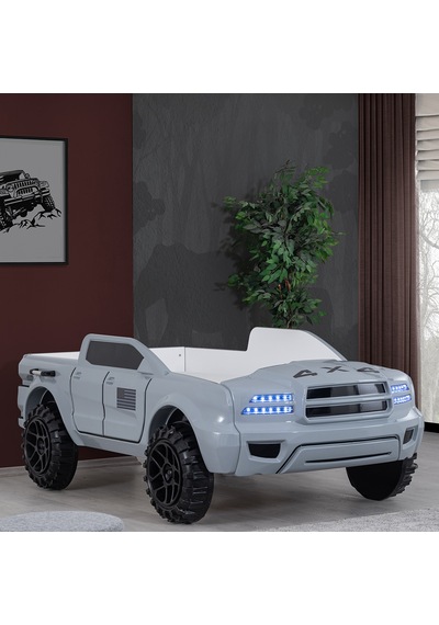 Setaymobilya Arabalı Yatak, Pickup Ledli Arabalı Yatak, 100X190 - Gri Setaymobilya Arabalı Yatak, Pickup Ledli Arabalı Yatak, 100X190 - Gri