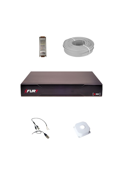 Fury 8 Kameralı Güvenlik Kamera Seti 2mp 1080p Full Hd 6 Atom Led Gece Görüşlü 1 Tb Hdd 5525