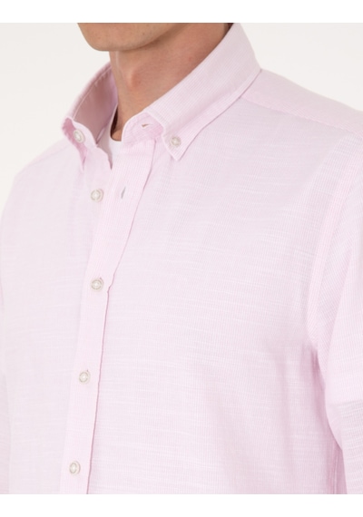 Pierre Cardin Erkek Nar Çiçeği Gömlek Desenli 50307101-vr239 Nar Çiçeği