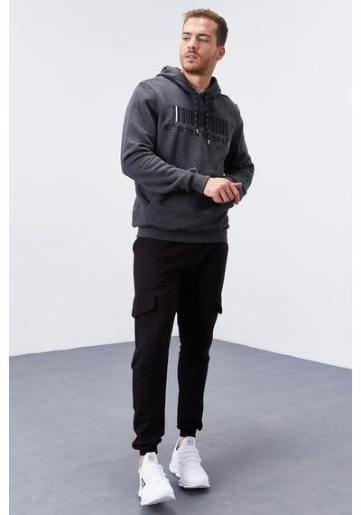 Tommy Life Antrasit Melanj Nakışlı Kanguru Cep Standart Kalıp Kapüşonlu Erkek Sweatshirt - 87839 Antrasit Melanj Tommy Life Antrasit Melanj Nakışlı Kanguru Cep Standart Kalıp Kapüşonlu Erkek Sweatshirt - 87839 Antrasit Melanj