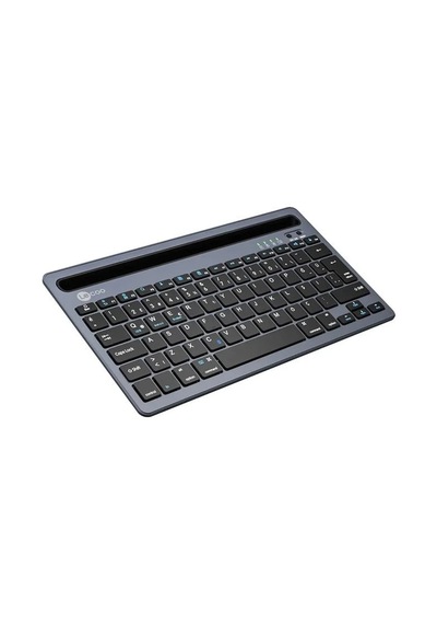 Lenovo Lecoo Bk100 Bluetooth V3.0 Çoklu Cihaz Uyumlu Şarj Edilebilir Kablosuz Gri Türkçe Q Klavye