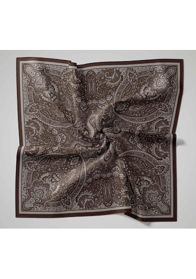 Silk Home Arve Eşarp Noa Koyu Kahve 90x90 Çok Renkli