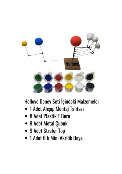 Gezegen Sistemi + Boya Güneş Sistemi Deney Seti Gezegen Deney Seti
