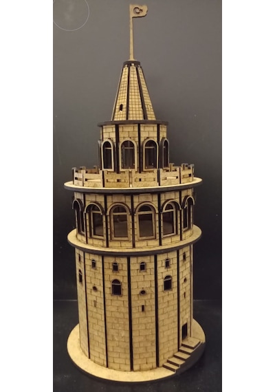 TLR hobi Galata Kulesi Ahşap Maket