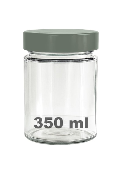 Afracam 350 Ml Kavanoz Metal Derin Kapaklı 350 Cc Şeffaf Reçel, Marmelat Cam Kavanoz Deep 6 Adet Gümüş Kapak Diğer
