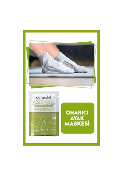 Dermokil Kil ve Kenevir Yağlı Peeling Etkili Ayak Maskesi 2 x 35 ML