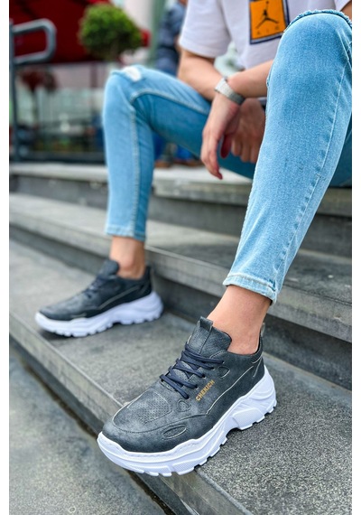 Ch089 Cbt Low Top Lace Up Erkek Ayakkabı Antrasıt Gri