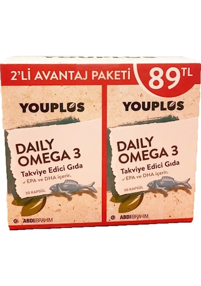 Youplus Daily Omega 3 Balık Yağı 30 Kapsül 2 Al 1 Öde