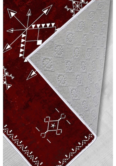 Rovigo Home Dijital Baskı Yıkanabilir Kaymaz Taban Salon Halısı RVG0187-SD962 Çok Renkli
