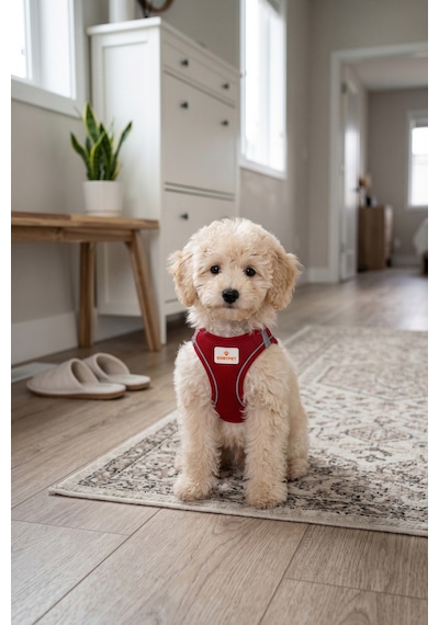 Kediler Ve Köpekler İçin Rahat, Dayanıklı Göğüs Tasması S Kırmızı