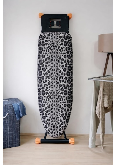 Asev Home Ütü Masası Kılıfı Keçeli İpli Stoperli Büyük Boy 55x140 Cm Gray Leopar Diğer