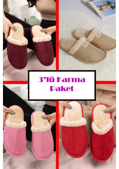 3 Lü Avantajlı Paket Kışlık Peluş Desenli Sessiz Ortopedik Taban Çeyiz Misafir Ev Terliği Seti 3'lü Ucc Terlik 3 Lü Avantajlı Paket Kışlık Peluş Desenli Sessiz Ortopedik Taban Çeyiz Misafir Ev Terliği Seti 3'lü Ucc Terlik