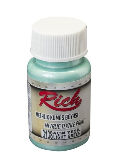 Rich Metalik Kumaş Boyası 50 Cc. 3138 Açık Yeşil