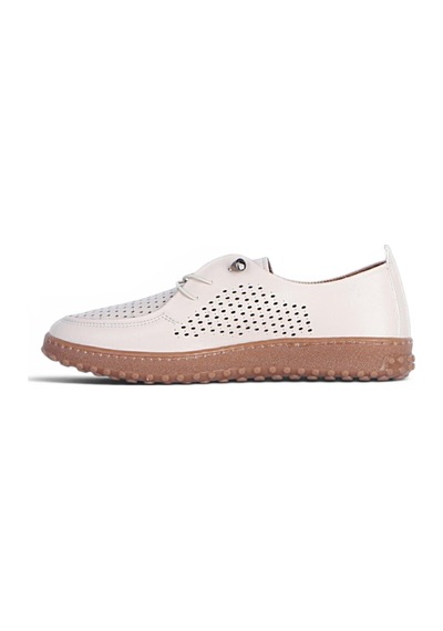 Ayakcenter Ayzen 1050 Krem Kadın Loafer Ayakkabı