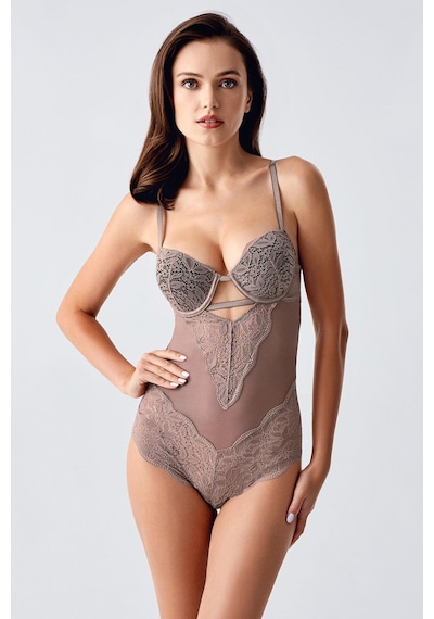 Cotonhause Kadın Dantelli Special Destekli Vizon Body C9t9n0o533 Vızon