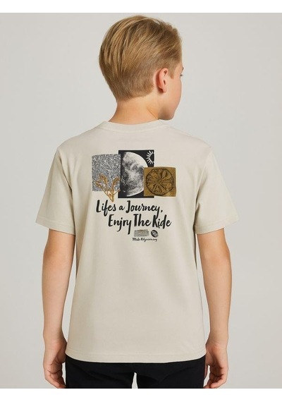Nk Kids Erkek Çocuk Lifes Yazılı T-shirt-16021 Bej