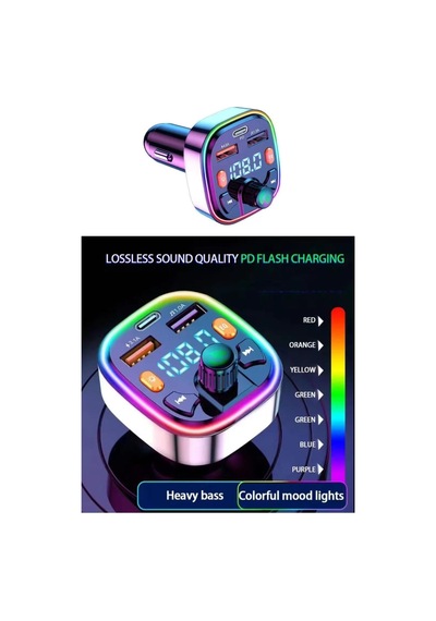 Bluetooth Araç Kiti Pd 3,0 Hızlı Araç Şarjı Mp3 Player Fm Transmitter