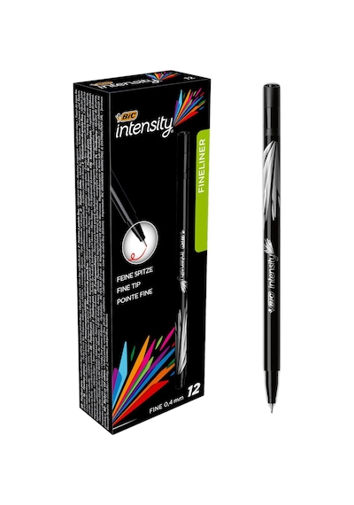 Bic İntencity Siyah Fineliner 0,4mm 12'li Kutu