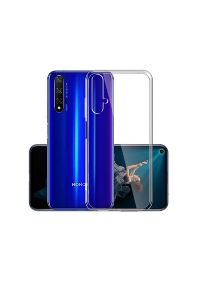 Huawei Honor 20 Kılıf Zore Süper Silikon Kapak Renksiz