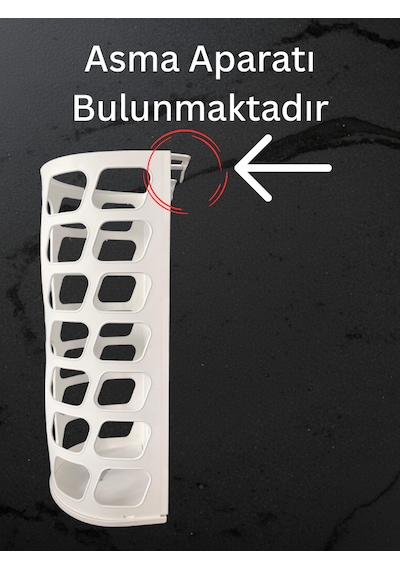 Poşetlik, Poşet Saklama Ve Düzenleme Kutusu Organizeri, Yapışkanlı/askı Aparatlı Beyaz