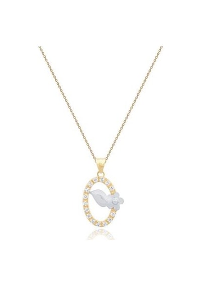 Diamond Line-Gülaylar - Sarı Beyaz Altın 14 Ayar Koleksiyon Kolye N11.25416
