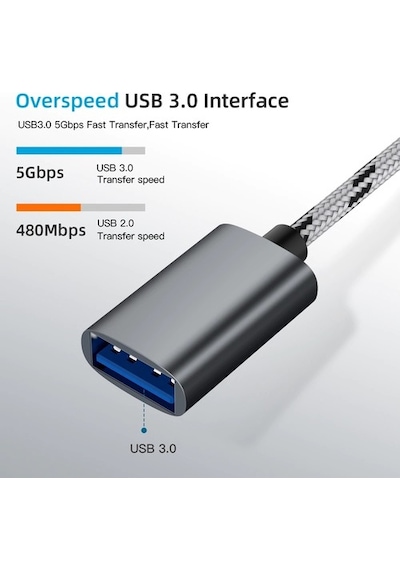 2 In 1 Usb 3.0 Otg Kablo Tipi C Mikro Usb Usb3.0 Adaptörü Usb-C V