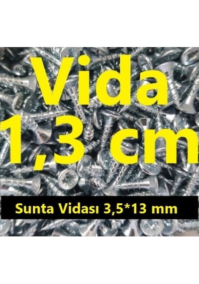 200 adet sunta vidası 1.3 cm (3.5X13 mm) ağaç - ahşap