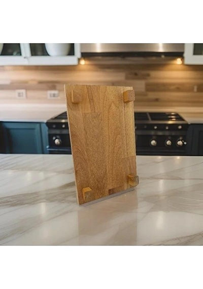 Ahşap 30x20 Cm Sebze Meyve Doğrama Ve Sunum Servis Tahtası 4 Ayaklı