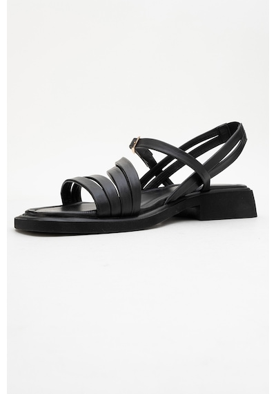 Luvishoes Luvi Shoes Cesar Siyah Hakiki Deri Kadın Sandalet Siyah