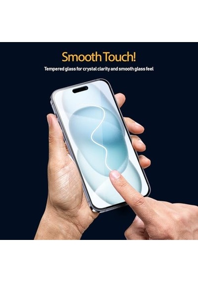 İphone 15 Serisi İle Uyumlu 5d Privacy Easyfit 2 Adet Kolay Uygulama Aparatlı Ekran Koruyucu Temperli Cam Hayalet Ekran