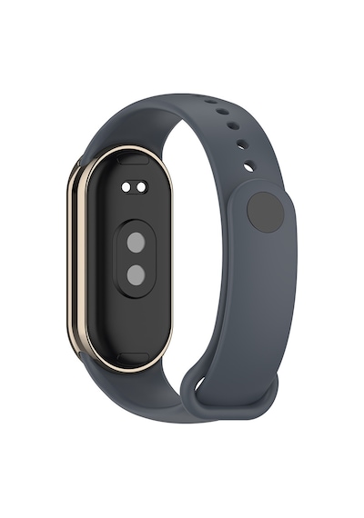 Xiaomi Mi Band 9 Serisi Klasik Kordon Silikon Strap Kayış-gri