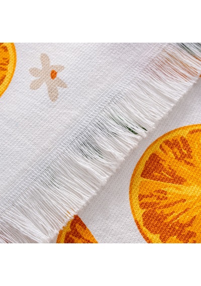 Orange 3'lü Mutfak Havlu Seti Baskılı 40x60 Renkli-40x60