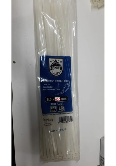 Kablo Bağı Cırt Kelepçe Kalın Model 8.0 Mm X 650 Mm 1 Paket 100 Adet Gönderilir 8.0x650mm