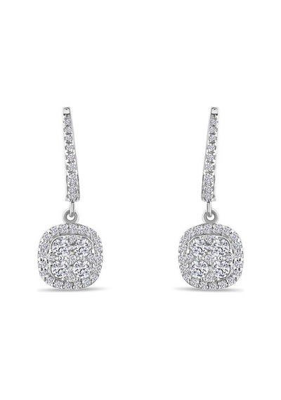 0.90 Karat Fantezi Pırlanta Küpe - Hrd Sertifikalı