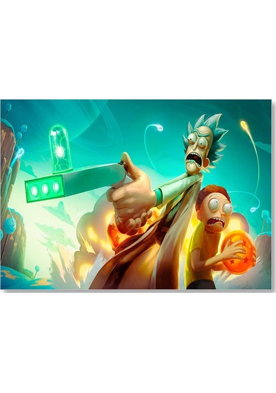 Cakasepetim Rick Ve Morty Dragon Ball Ahşap Mdf Tablo