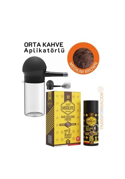 Zenvac Aplikatörlü Saç Dolgunlaştırıcı Fiber Topik Toz Orta Ton Kahverengi 721500 Zenvac29