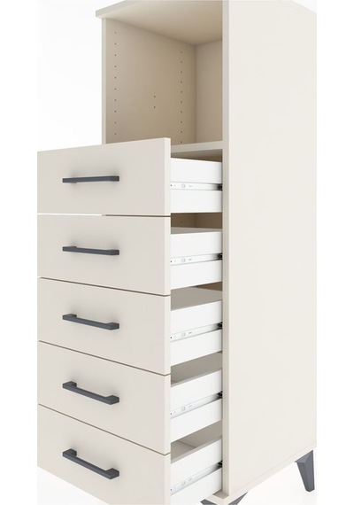 Hyperion Dolap Tek Raflı 5 Çekmeceli 44x44x134 Aytaşı-aytaşı Aytaşı