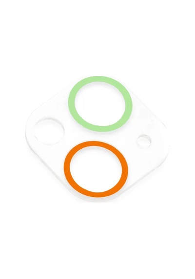 Newface Apple İphone 13 Mini Renkli Kamera Lens Koruma Cam - Turuncu-yeşil