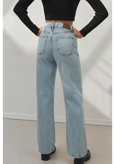 Hiccup Straight Fit Jeans Açık Mavi Denim
