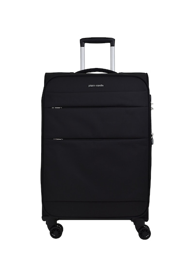 Pierre Cardin Ultra Light Hafif Lüx Kumaş 2'li Valiz Seti Orta Boy - Kabin Boy Siyah Pc4200 Siyah